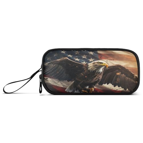 NYYYTTTEU Coole Adlerflagge Federmäppchen Federtaschen Mäppchen Schlamperbox Tasche für Jungen Mädchen Schüler von NYYYTTTEU