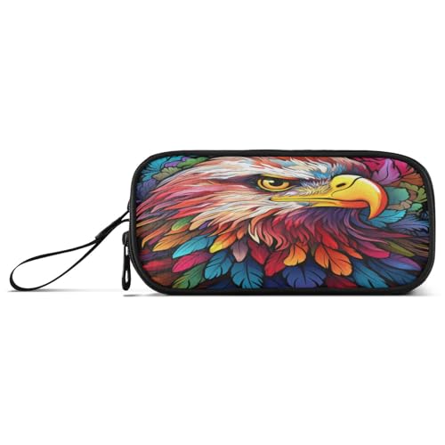 NYYYTTTEU Cooler Aquarellkunstadler Federmäppchen Federtaschen Mäppchen Schlamperbox Tasche für Jungen Mädchen Schüler von NYYYTTTEU