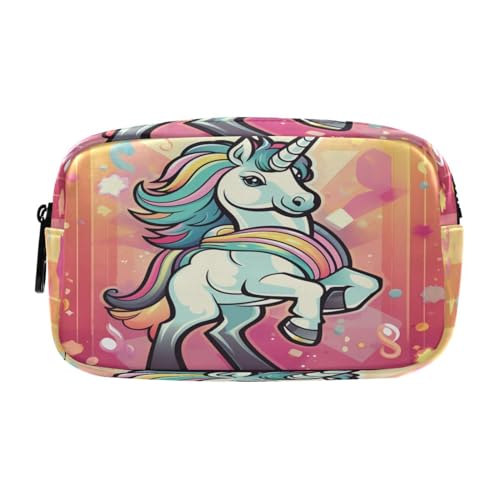 NYYYTTTEU Rosa Süßes Einhorn Federmäppchen Federtaschen Mäppchen Große Kapazität Schlamperbox Kosmetik Make-up Tasche für Jungen Mädchen Schule Schüler von NYYYTTTEU