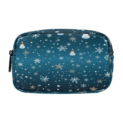 NYYYTTTEU Schneeflocke Winter Wiederholend Federmäppchen Federtaschen Mäppchen Große Kapazität Schlamperbox Kosmetik Make-up Tasche für Jungen Mädchen Schule Schüler von NYYYTTTEU