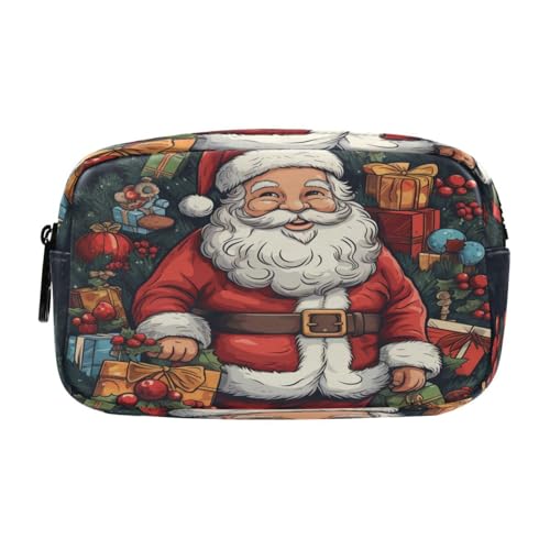 NYYYTTTEU Süßer Weihnachtsmann Federmäppchen Federtaschen Mäppchen Große Kapazität Schlamperbox Kosmetik Make-up Tasche für Jungen Mädchen Schule Schüler von NYYYTTTEU