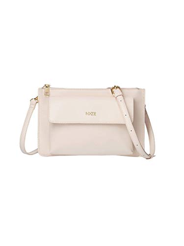 NYZE Damen Crossbody - 100% Vegane Umhängetasche Hellgrau von NYZE