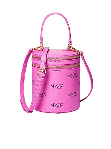 NYZE Damen Crossbody Round - 100% Vegane Umhängetasche mit Henkel Pink NYZE Damen Crossbody Round - 100% Vegane Umhängetasche mit Henkel Pink von NYZE