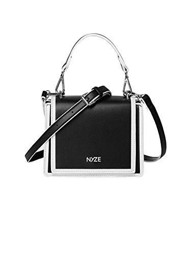 NYZE Damen Tote - 100% Vegane Schultertasche Schwarz/Weiß von NYZE