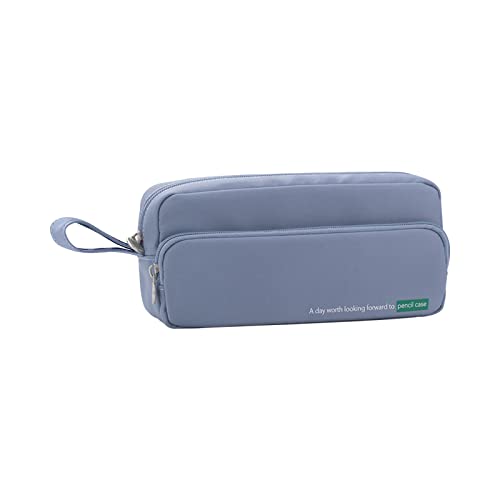 NZDFH Federmäppchen Mäppchen, Große Kapazität 2 Fach Federtaschen Stiftetasche Bleistift Beutel Federmappe Schulsachen Pencil Case mit Tragegriff für Mädchen Jungen Erwachsene Schule Büro, Blau von NZDFH