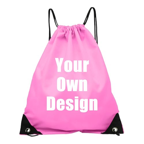 NZDFH Personalisierte Turnbeutel mit Foto & Namen - Sportbeutel für Damen, Herren & Kinder | Stoffbeutel mit Kordelzug | Gym Bag & Schwimmbeutel | Personalisierte Geschenke, Rosa NZDFH Personalisierte Turnbeutel mit Foto & Namen - Sportbeutel für Damen, Herren & Kinder | Stoffbeutel mit Kordelzug | Gym Bag & Schwimmbeutel | Personalisierte Geschenke, Rosa von NZDFH