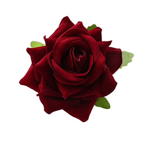 Barrettes Rosenhaar Clip Brosche Stift Haar Clip Frauen Braut Brosche Pin Haarnadel Rose Brosche Stift von NZHBOAM