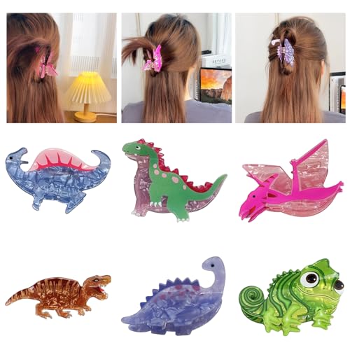 Kreative Acryldinosaurierhaarclip Cartoon Haarstücke Haarnadel Cosplay Party Haardekoration Für Modebegeisterte von NZHBOAM