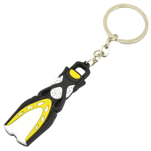 NZHBOAM Leichte Ausrüstung Inspirierte Keychain Unterwasser Abenteuer Inspirierte Silikonschlüsselkäse Charme Mit Miniatur Tauchflossen Reise Erinnerungsstücken von NZHBOAM