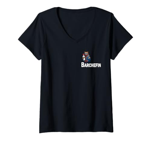 Damen NZU BARCHEFIN T-Shirt mit V-Ausschnitt Damen NZU BARCHEFIN T-Shirt mit V-Ausschnitt von NZU BAR
