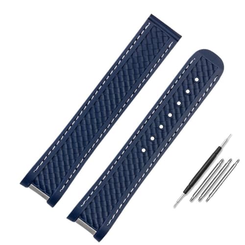 20 mm 21mm Gummi -Silikon -Uhr -Gurt für Omega 300 AT150 Aqua Terra Ultra Light 8900 Stahlschnalle Blue Watchband Armbänder 20 mm 21mm Gummi -Silikon -Uhr -Gurt für Omega 300 AT150 Aqua Terra Ultra Light 8900 Stahlschnalle Blue Watchband Armbänder von NZVCQVPU