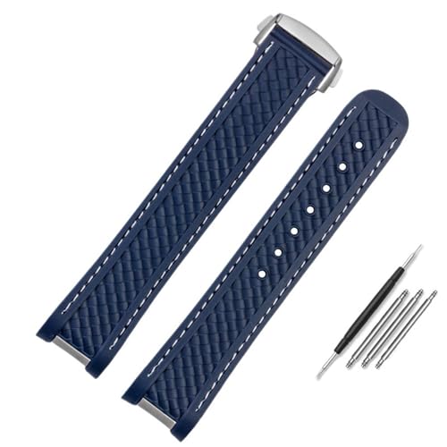 20 mm 21mm Gummi -Silikon -Uhr -Gurt für Omega 300 AT150 Aqua Terra Ultra Light 8900 Stahlschnalle Blue Watchband Armbänder 20 mm 21mm Gummi -Silikon -Uhr -Gurt für Omega 300 AT150 Aqua Terra Ultra Light 8900 Stahlschnalle Blue Watchband Armbänder von NZVCQVPU