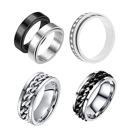 5pcs Titanium Stahl Set Chunky Angst drehen Stressmanagement Daumensammlung von NZVCQVPU