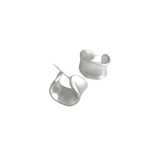 Bürstete Faltenstock Ohrring Set -Plated Geometrische halbkugelförmige Ohrringe Minimalistische matte kugelförmige Ohrringe Frauen -Modeschmuck Alltags -Duzohrringe von NZVCQVPU