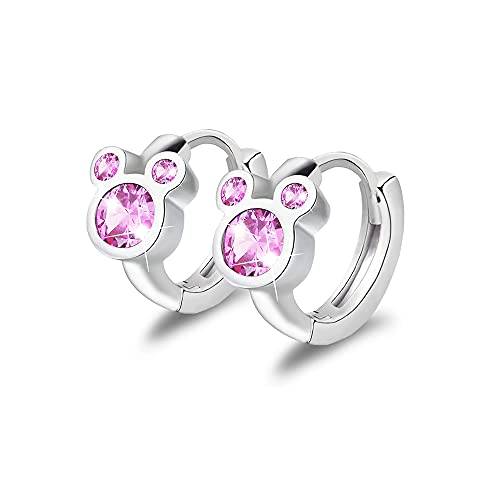Cubic Zirconia Small Hoop Earrings Sterling SilverSilver Plated Hypoallergenic CZ Mouse Cute Cartilage Huggie Hoops for Women 16G Piercing Ear Stud von NZVCQVPU