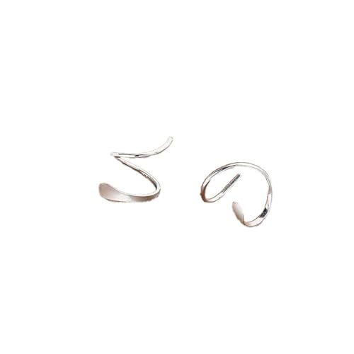 Doppel -Spiralohrringe minimalistische Doppel -Spiralring -Twist Design Damen Mode täglich Schmuck Juwely von NZVCQVPU
