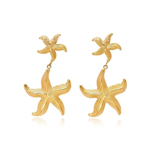 Double Starfish Earrings for Women Daily & Party Boho Chunky Starfish Statement Earrings Summer Theme Beach Chic Women Gift Ocean Jewelry von NZVCQVPU