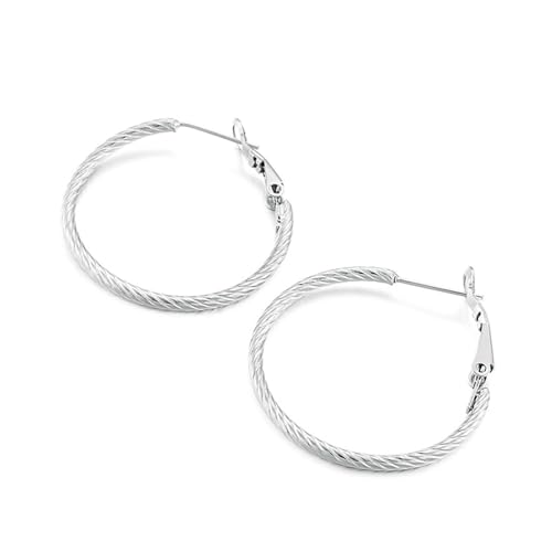 Earrings Hoops Women,Stainless Steel Hoop Earring for Women Earrings 31MM Circle Womens Earring Rose Earrings Hoops Women,Stainless Steel Hoop Earring for Women Earrings 31MM Circle Womens Earring Rose von NZVCQVPU