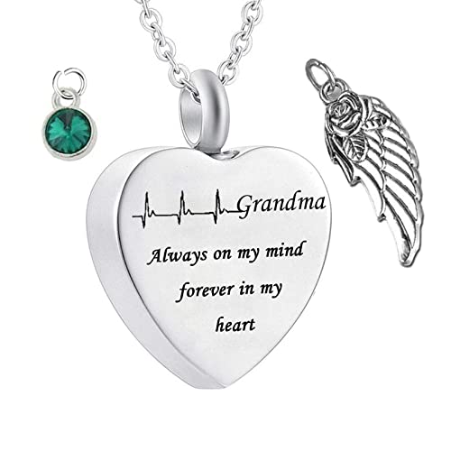Jewelry Grandma, Human for Steel Memorial Birthstone Angel Wings for Men with Funnel Kit & Bag von NZVCQVPU