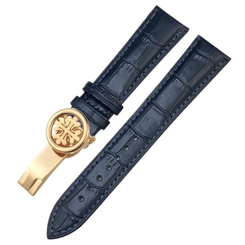 NZVCQVPU 19mm 20mm 21 mm 22 mm echtes Leder Uhrengurt ， für Patek Philippe Aquanaut PP 5167a Cowide Watchband Butterfly Schnalle von NZVCQVPU
