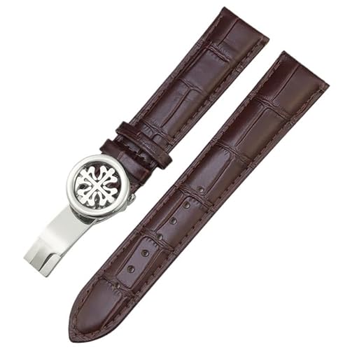 NZVCQVPU 19mm 20mm 21 mm 22 mm echtes Leder Uhrengurt ， für Patek Philippe Aquanaut PP 5167a Cowide Watchband Butterfly Schnalle von NZVCQVPU
