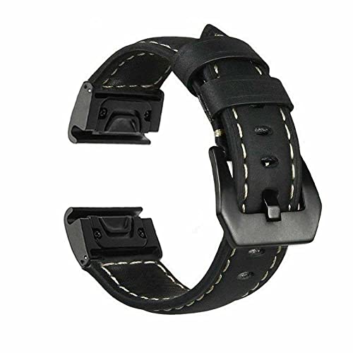 NZVCQVPU 20 22 26mm Leather Watchband For Fenix 7X 7 7S 6X 6 6S Pro 5X 5 5SPlus 3HR 935 D2 Watch Quick Release Easyfit Band Straps von NZVCQVPU