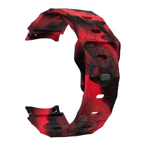 NZVCQVPU 20 mm Silikongurt für Galaxy Uhr 6 Klassiker 47 mm 43 mm/4klassic Football Muster Armband Uhr 5pro 45 mm/4/5/6/7 40 mm 44mm Uhrenbandbänder von NZVCQVPU