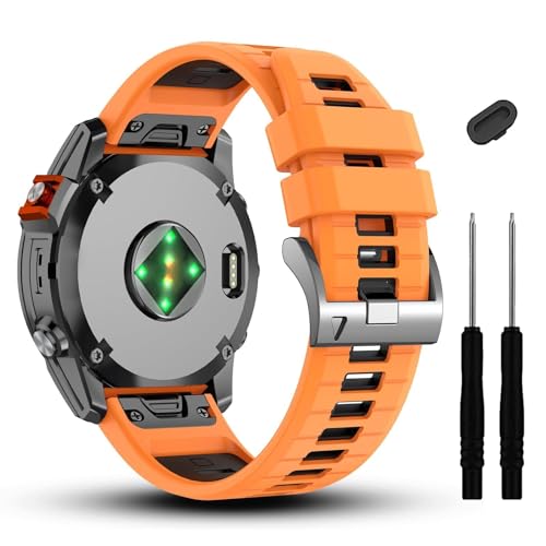 NZVCQVPU 20 mm kompatibel mit Fenix ​​7s 7s Pro 6s 6s Pro 5s 5S Plus Uhrenband, weiche Silikongurte für Annäherung S70 42 mm/Instinkt 2S/Descent Mk2s SmartWatch von NZVCQVPU