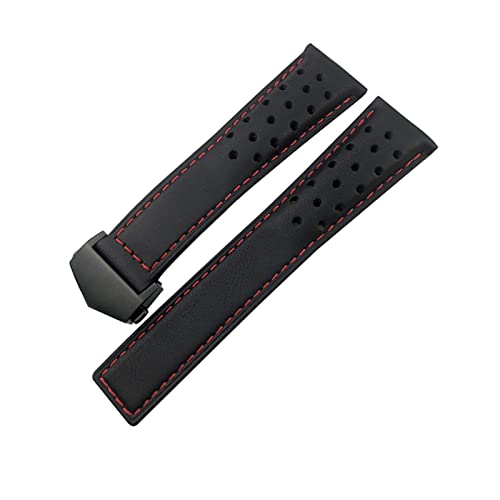 NZVCQVPU 21/22mm Calfskin Watch Band Suitable for MONACO Carrera AUTAVIA Aquaracer 300 Black Red F1 cowhide Strap NZVCQVPU 21/22mm Calfskin Watch Band Suitable for MONACO Carrera AUTAVIA Aquaracer 300 Black Red F1 cowhide Strap von NZVCQVPU