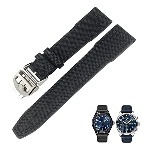 NZVCQVPU 21mm 20mm Nylon Calfskin Black Blue Green Watch strap Fit for IWC IW377714 MARK18 PILOT STOP GUN Leather Watchbands NZVCQVPU 21mm 20mm Nylon Calfskin Black Blue Green Watch strap Fit for IWC IW377714 MARK18 PILOT STOP GUN Leather Watchbands von NZVCQVPU