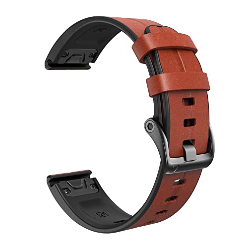 NZVCQVPU 22 26mm Leather+Silicone Strap For Fenix 5 5X Plus 6 6X Pro 7 7X 3 3HR Epix Watch Wrist Band QuickFit Bracelet Correa NZVCQVPU 22 26mm Leather+Silicone Strap For Fenix 5 5X Plus 6 6X Pro 7 7X 3 3HR Epix Watch Wrist Band QuickFit Bracelet Correa von NZVCQVPU