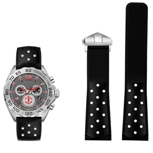 NZVCQVPU 22 mm atmungsaktives Silikon -Uhrband für F1 CAZ201 WAZ2113 CAZ1010 -WECHTENGRANT WEITE GUMME FALTING BAILE von NZVCQVPU