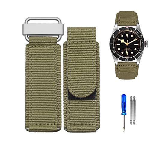 NZVCQVPU 22mm 24mm Nylon Watch Band Tudor BR Hook-and-loop Fastener Sport Steel Buckle Strap Black Blue NZVCQVPU 22mm 24mm Nylon Watch Band Tudor BR Hook-and-loop Fastener Sport Steel Buckle Strap Black Blue von NZVCQVPU