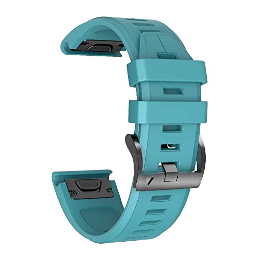 NZVCQVPU 26 22MM Watchband Strap For Fenix 7 7X 5 5X Plus 3HR 6X 6 Pro 935 MK2 Watch Quick Release Silicone Steel Buckle Wristband von NZVCQVPU