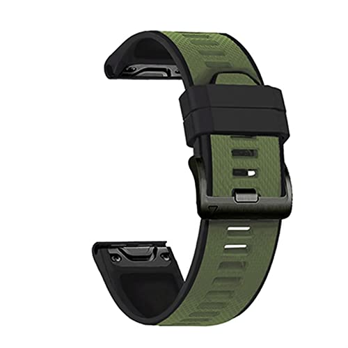 NZVCQVPU 26 22mm Release Watch Bands 7x Easyfit Silicon Wirstband/Schwarz gelb/feni* 7* von NZVCQVPU