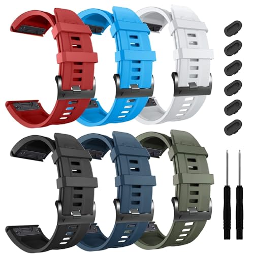 NZVCQVPU 26mm Uhrenband ， für Fenix ​​7x Pro Epix Pro 51mm Fenix ​​6x Uhrenriemen Fenix ​​5x plus Silikon Armband Fenix ​​6x Pro Abstieg MK2I MK3I 51mm SmartWatch Armband von NZVCQVPU