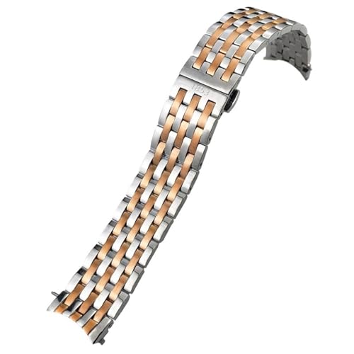 NZVCQVPU 316L Edelstahl 20mm Uhrenband für T097 T097407 T097410a Silvr Uhrengurt Armbänder kostenlose Werkzeuge Männer Frauen Uhrenbänder von NZVCQVPU