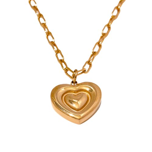 NZVCQVPU Accessoires Romantische Herzkette für Mädchen, ewiger Liebes Herz Charm Choker - Herzkette, Medaillon Halskette für Frauen Geburtstag Valentine S von NZVCQVPU