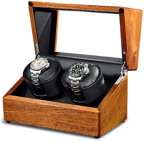 NZVCQVPU Automatic Watch Winder,Solid Wood Automatic Double Watch Winder Watches Storage Box 4 Rotation Mode Dual Power Supply Quiet Motor Beautiful Scenery von NZVCQVPU