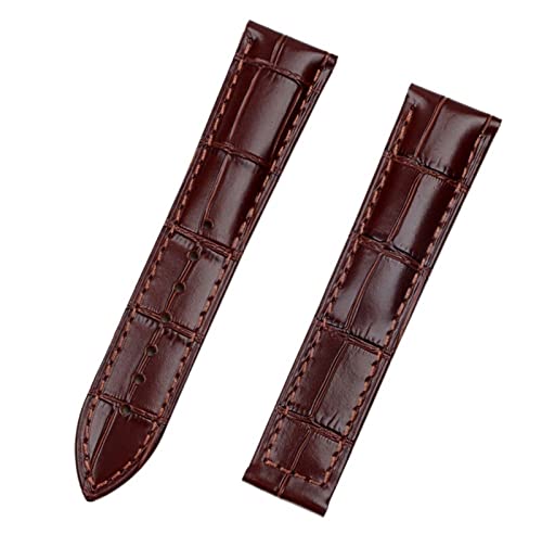 NZVCQVPU Calfskin Genuine Bamboo Grain Leather Watch Band For Omega Strap Watch 300 DeVille Watchband Bracelet Logo von NZVCQVPU