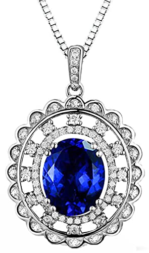 NZVCQVPU Echter Schmuck weiß 585 Frauenhöhle Blume 8 Klauen Frauen mit blauem 4,2 Karat Geschenk für Valentinstag Engagement Geburtstag Weihnachten Weiß weiß von NZVCQVPU