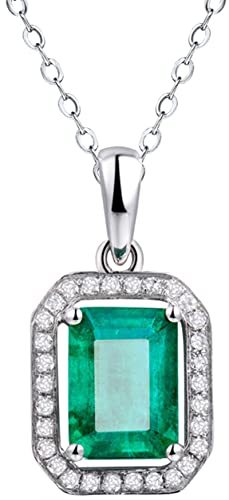 NZVCQVPU Echtschmuck Weiß 14K Damen Elegant Damen mit Grün Smaragd 1.44 Karat Fein Frauen Schmuck Geburtstag Geschenke für Frau NZVCQVPU Echtschmuck Weiß 14K Damen Elegant Damen mit Grün Smaragd 1.44 Karat Fein Frauen Schmuck Geburtstag Geschenke für Frau von NZVCQVPU