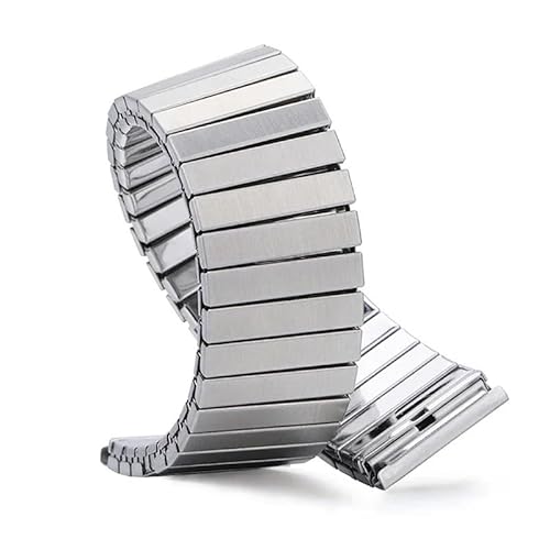 NZVCQVPU Edelstahl -Uhrenband 18 mm 20 mm 22 mm elastischer Streck für Armband Metall Expansion Gurt Watch Accessoires von NZVCQVPU