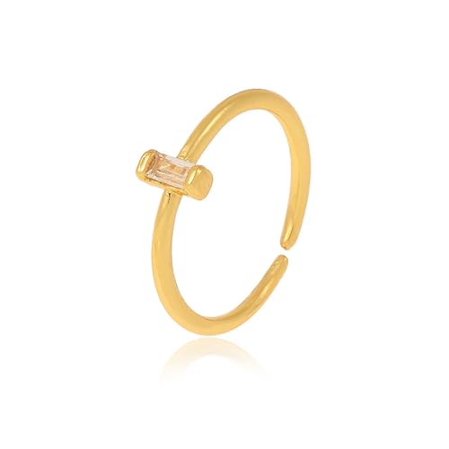 NZVCQVPU Einfache Luxus kubische Zirkonringe dünne Fingerringe Hochzeit Schmuck Geschenke von NZVCQVPU