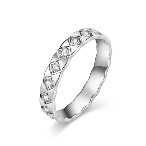 NZVCQVPU Einfacher Ring Titanium Stahl Valentinstag Retro Geburtstagsfeier Luxusparty Geschenk von NZVCQVPU