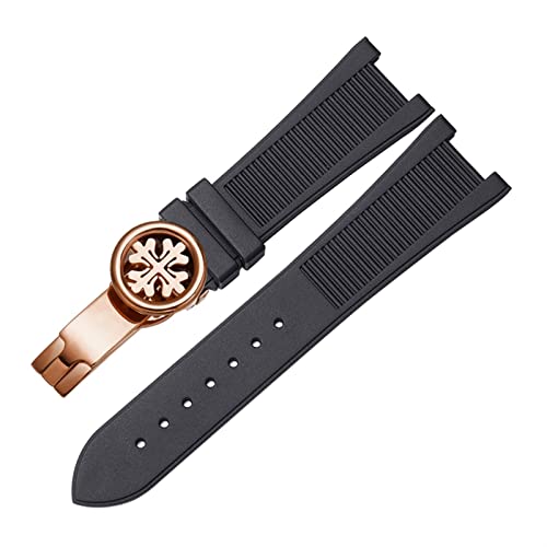 NZVCQVPU For PP Patek Philippe Silicone Watch Belt 5711 5712g Nautilus Watch Strap Special Interface 25mm*13mm Watchband von NZVCQVPU
