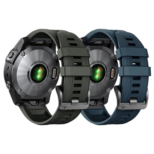 NZVCQVPU Für Fenix ​​8x Band 26mm Fenix ​​6X Fenix ​​5x Quickfit Watch Band Fenix ​​5x plus Silikon -Armband Fenix ​​7x Pro Fenix ​​3 SmartWatch Band (Blue White) von NZVCQVPU