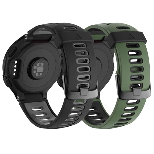 NZVCQVPU Für Forerunner 630 Watch Bands Black Buckle Sport Silicon Watch Armband Ersatz für Forerunner 230/220/235/620/630/735XT und Annäherung an S20/S5/S6 Smart Watch Band von NZVCQVPU