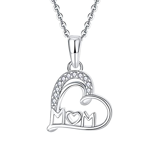 NZVCQVPU Für Frauen, für Frau 18k weißer Diamant elegantes Doppelherzheizketten -Halsketten Geburtstagsgeschenk für Frauen 1.2x1.15 cm von NZVCQVPU