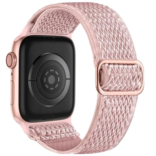NZVCQVPU Für Uhrenbande 44 mm 45 mm 42 mm 49 mm 41 mm 40 mm 38 mm für Frauen Männer, dehnbare Solo -Schleife weiche Nylon -Solo -Loop -Sportbänder für die IWatch SE -Serie 10 9 8 7 6 5 4 3 2 1 von NZVCQVPU